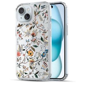 Floral Clear iPhone 15 Case